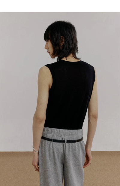 Zhou Elastic Waist Pleated Sweatpants-korean-fashion-Pants-Zhou's Closet-OH Garments