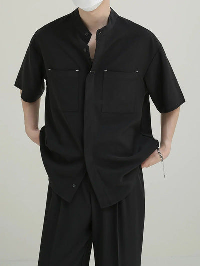 Zhou Embellished Metal Shirt-korean-fashion-Shirt-Zhou's Closet-OH Garments