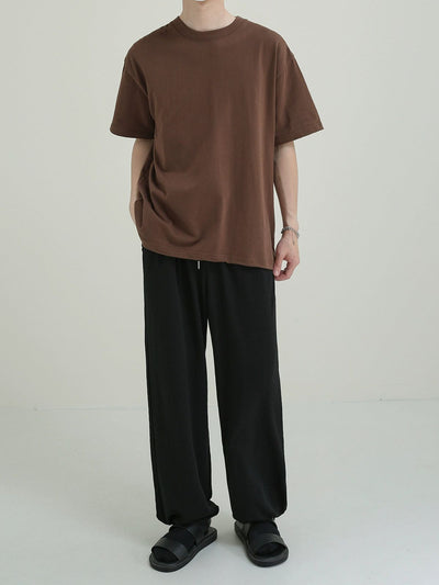 Zhou Embossed Pattern Drapey Pants-korean-fashion-Pants-Zhou's Closet-OH Garments