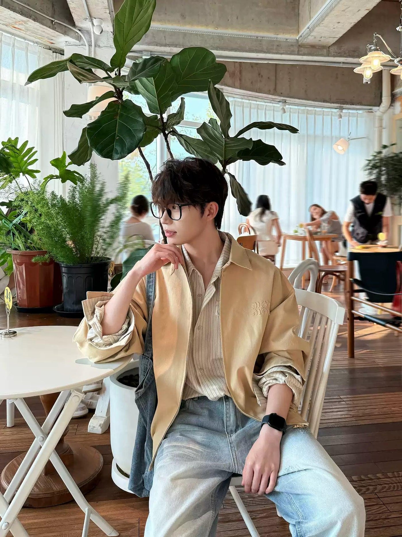 Zhou Embroidered Full-Zip Jacket-korean-fashion-Jacket-Zhou's Closet-OH Garments