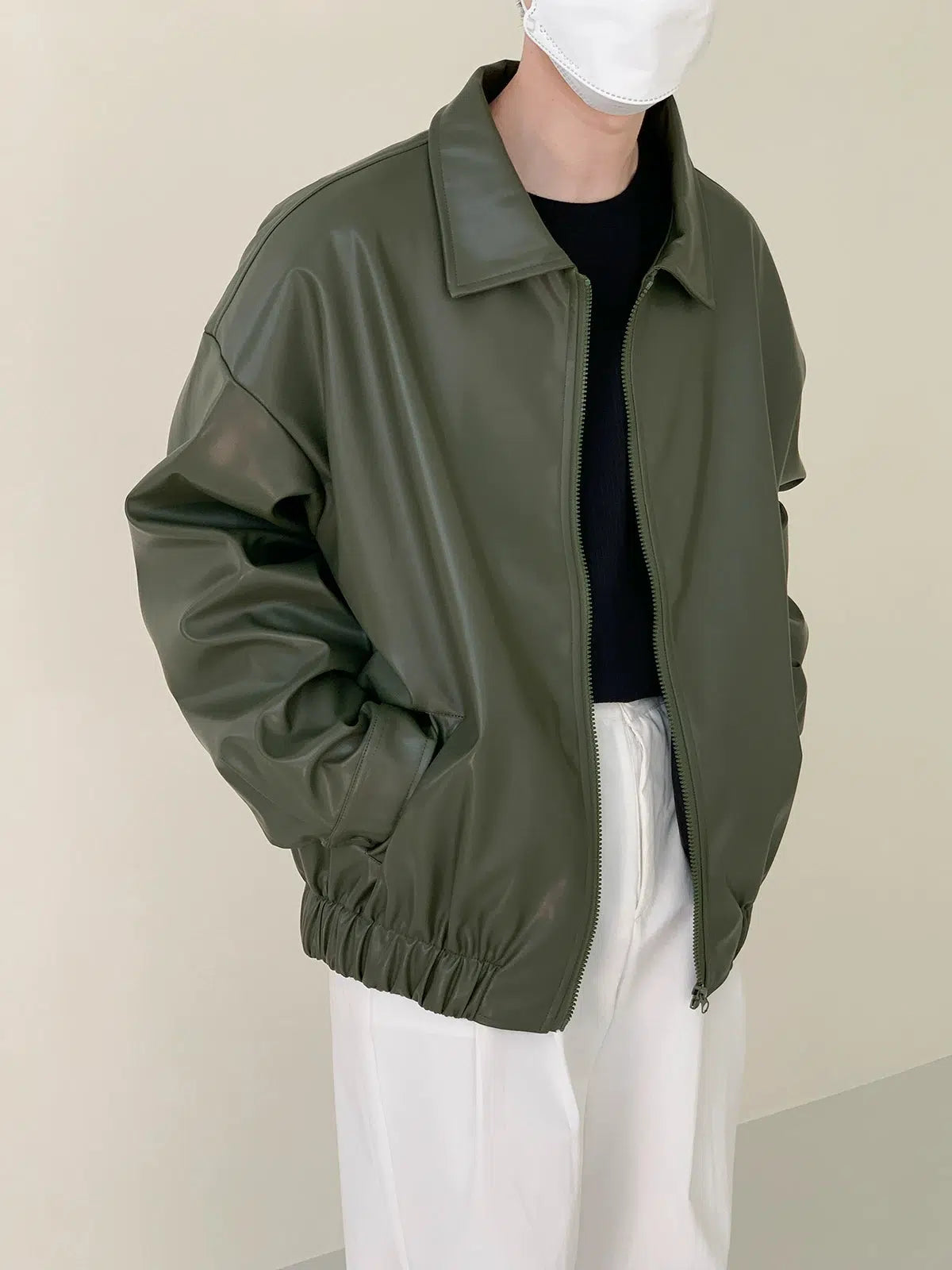 Zhou Essential Faux Leather Jacket-korean-fashion-Jacket-Zhou's Closet-OH Garments
