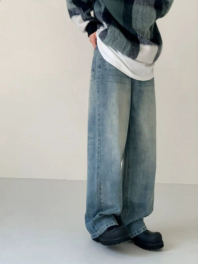 Zhou Faded Loose High Waist Jeans-korean-fashion-Jeans-Zhou's Closet-OH Garments