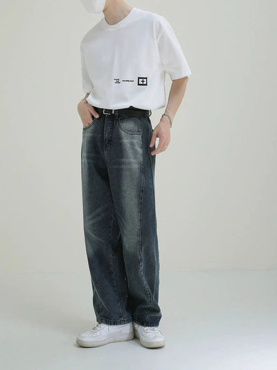 Zhou Faded Scimitar Jeans-korean-fashion-Jeans-Zhou's Closet-OH Garments