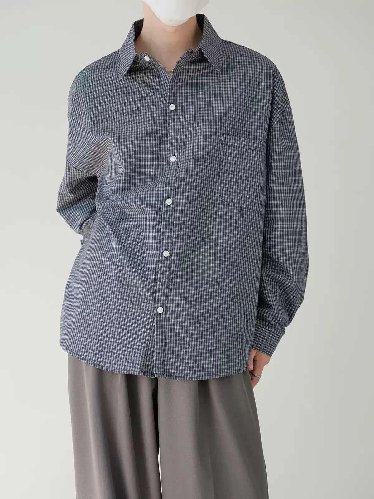 Zhou Fine Plaid Shirt-korean-fashion-Shirt-Zhou's Closet-OH Garments