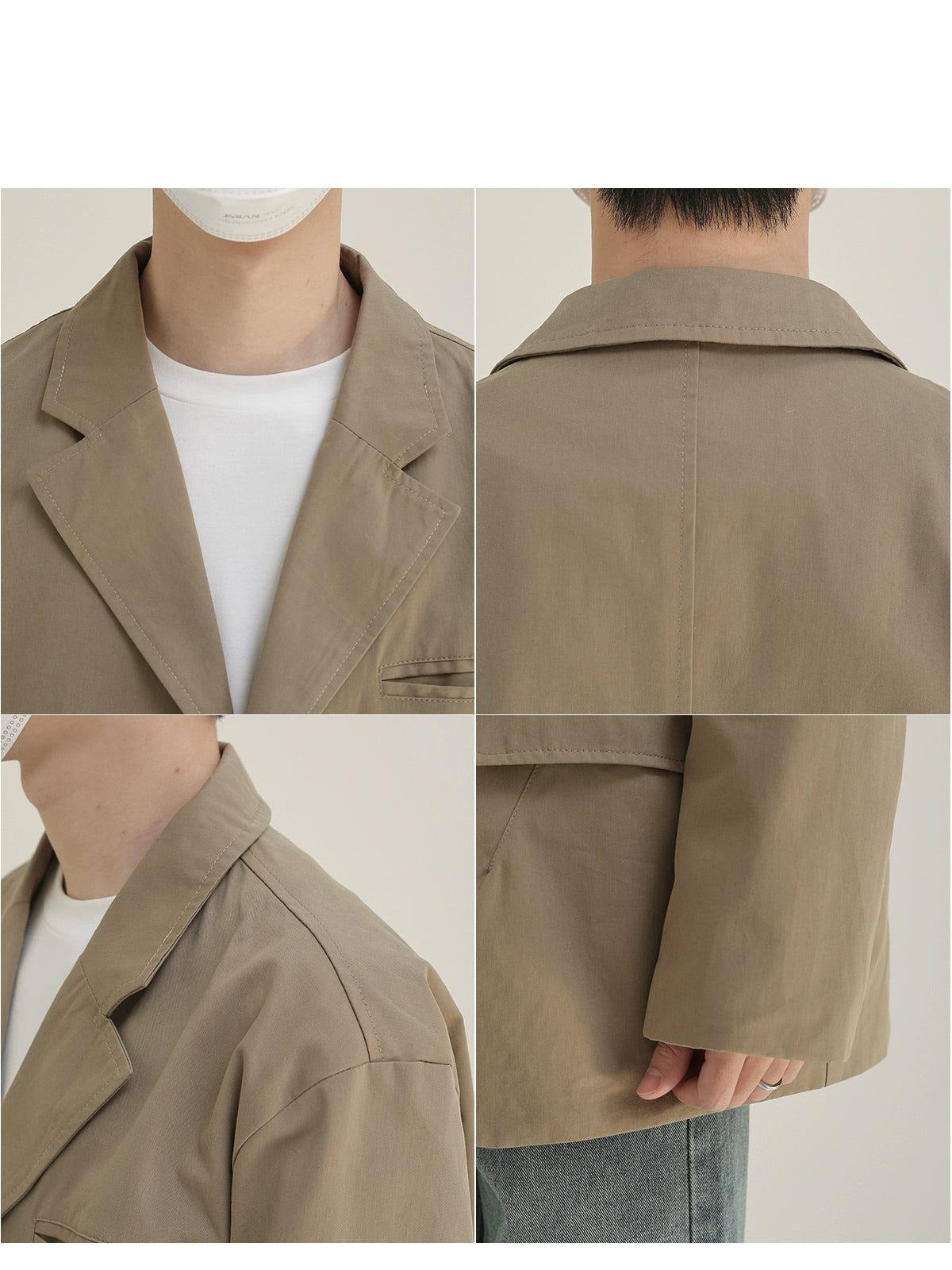 Zhou Flap Pocket Buttoned Blazer-korean-fashion-Blazer-Zhou's Closet-OH Garments