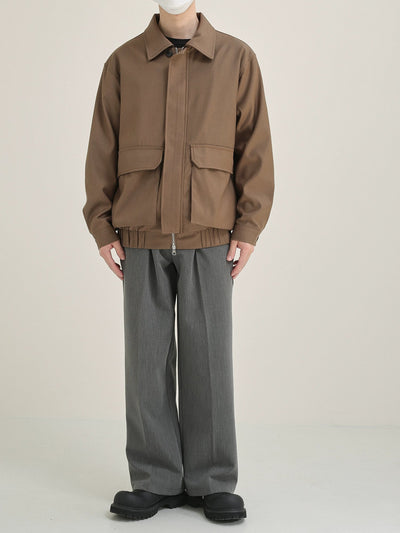Zhou Flap Pocket Clean Fit Jacket-korean-fashion-Jacket-Zhou's Closet-OH Garments