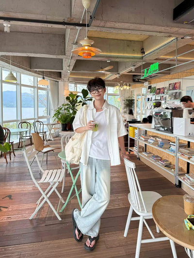 Zhou Flap pocket Clean Fit Shirt-korean-fashion-Shirt-Zhou's Closet-OH Garments