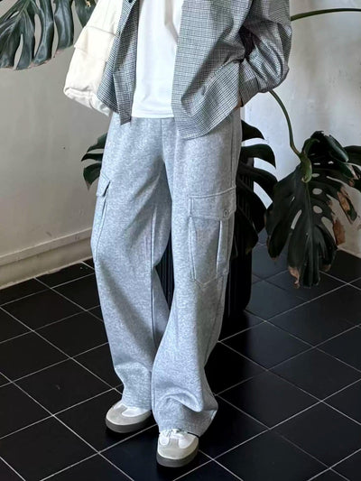 Zhou Flap Pocket Cozy Sweatpants-korean-fashion-Pants-Zhou's Closet-OH Garments