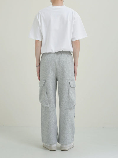 Zhou Flap Pocket Cropped Sweatpants-korean-fashion-Pants-Zhou's Closet-OH Garments