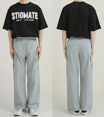 Zhou Flap Pocket Track Pants-korean-fashion-Pants-Zhou's Closet-OH Garments
