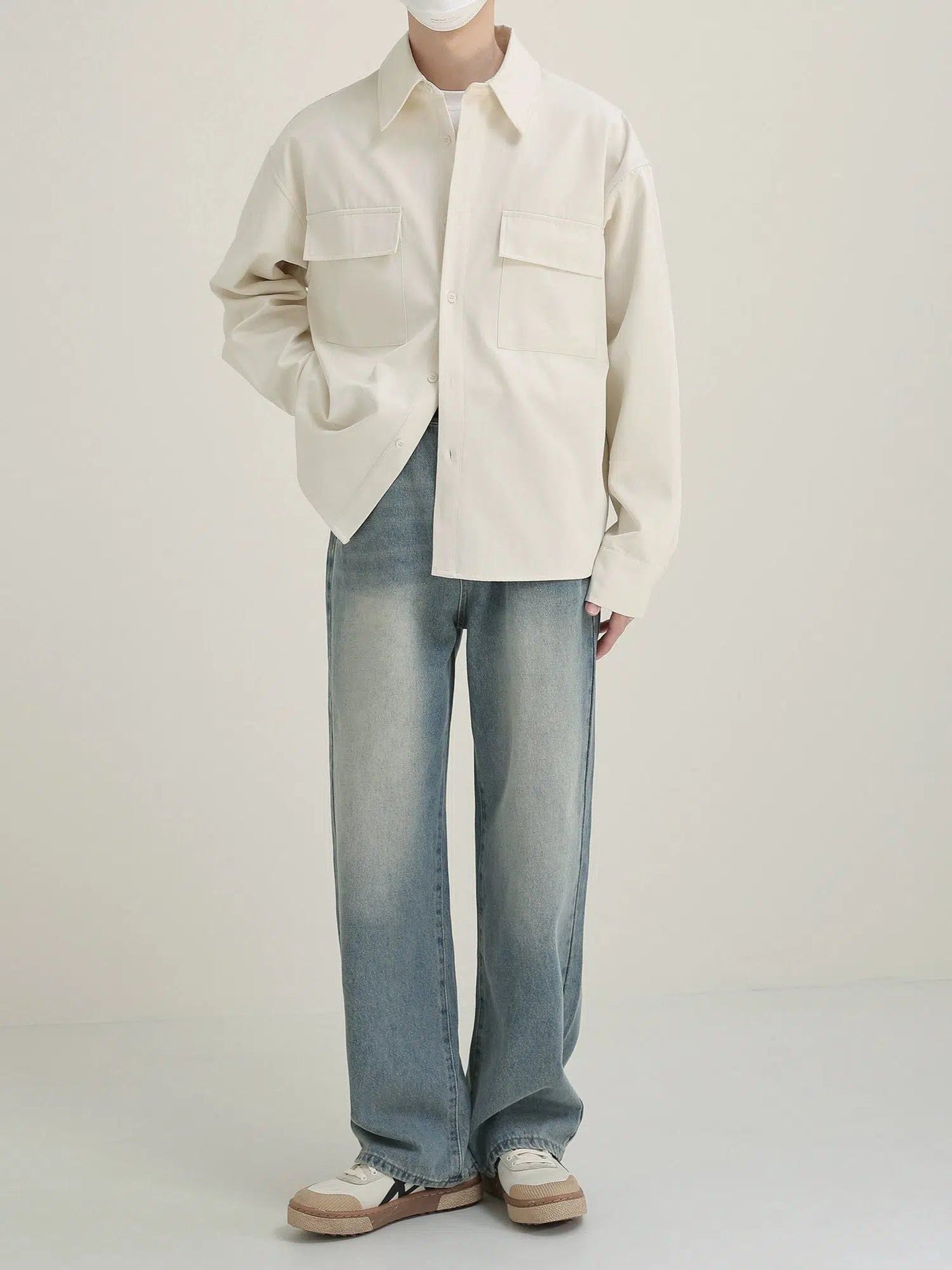 Zhou Flap Pocket Versatile Shirt-korean-fashion-Shirt-Zhou's Closet-OH Garments