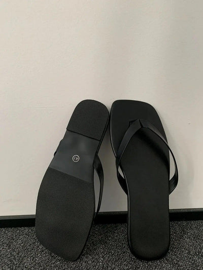 Zhou Flip Flop PU Leather Sandals-korean-fashion-Shoes-Zhou's Closet-OH Garments