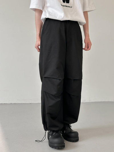 Zhou Fold Pleated Parachute Pants-korean-fashion-Pants-Zhou's Closet-OH Garments