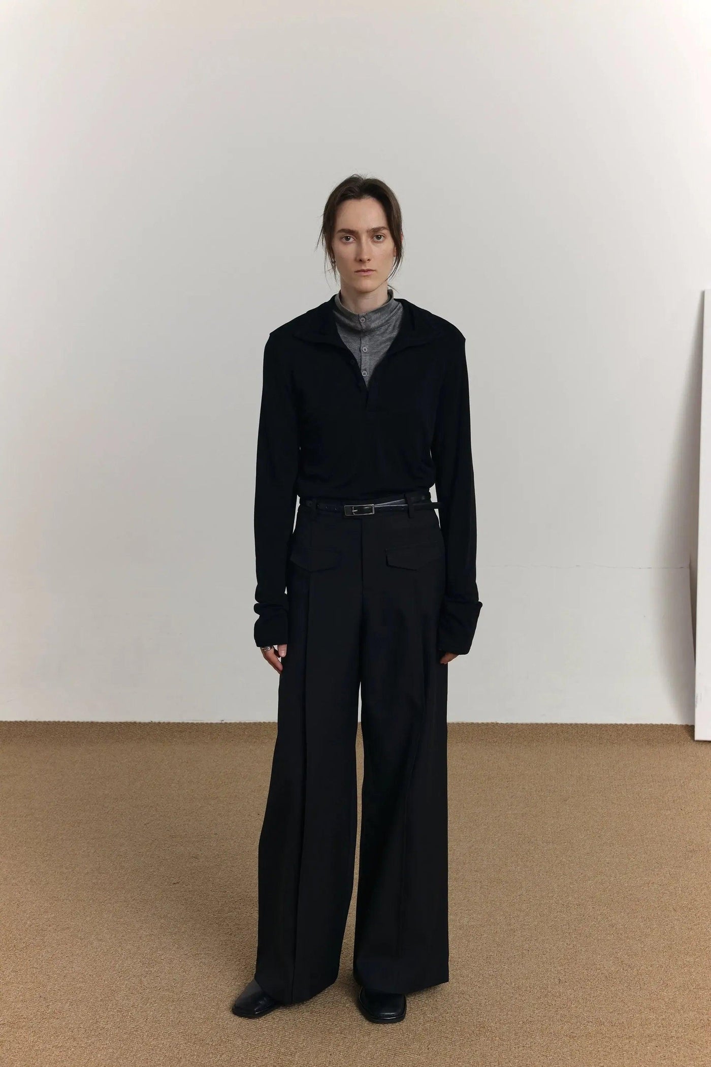 Zhou Front Pocket Pleated Trousers-korean-fashion-Trousers-Zhou's Closet-OH Garments