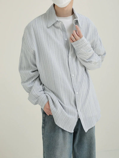 Zhou Front Pocket Striped Shirt-korean-fashion-Shirt-Zhou's Closet-OH Garments