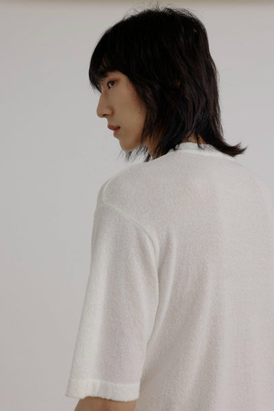 Zhou Fuzzy Knit Comfy T-Shirt-korean-fashion-T-Shirt-Zhou's Closet-OH Garments