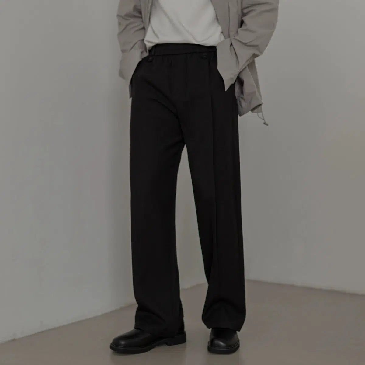 Zhou Gartered and Pleated Trousers-korean-fashion-Trousers-Zhou's Closet-OH Garments