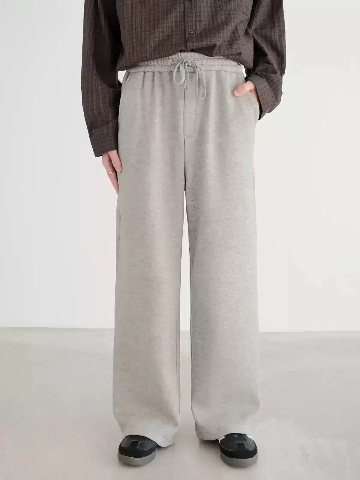 Zhou Gartered Straight Leg Sweatpants-korean-fashion-Pants-Zhou's Closet-OH Garments