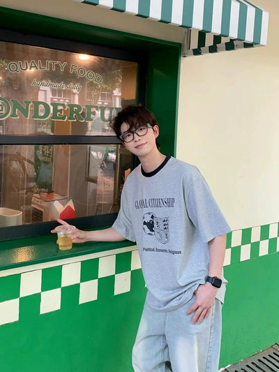 Zhou Graphic Print S/S T-Shirt-korean-fashion-T-Shirt-Zhou's Closet-OH Garments