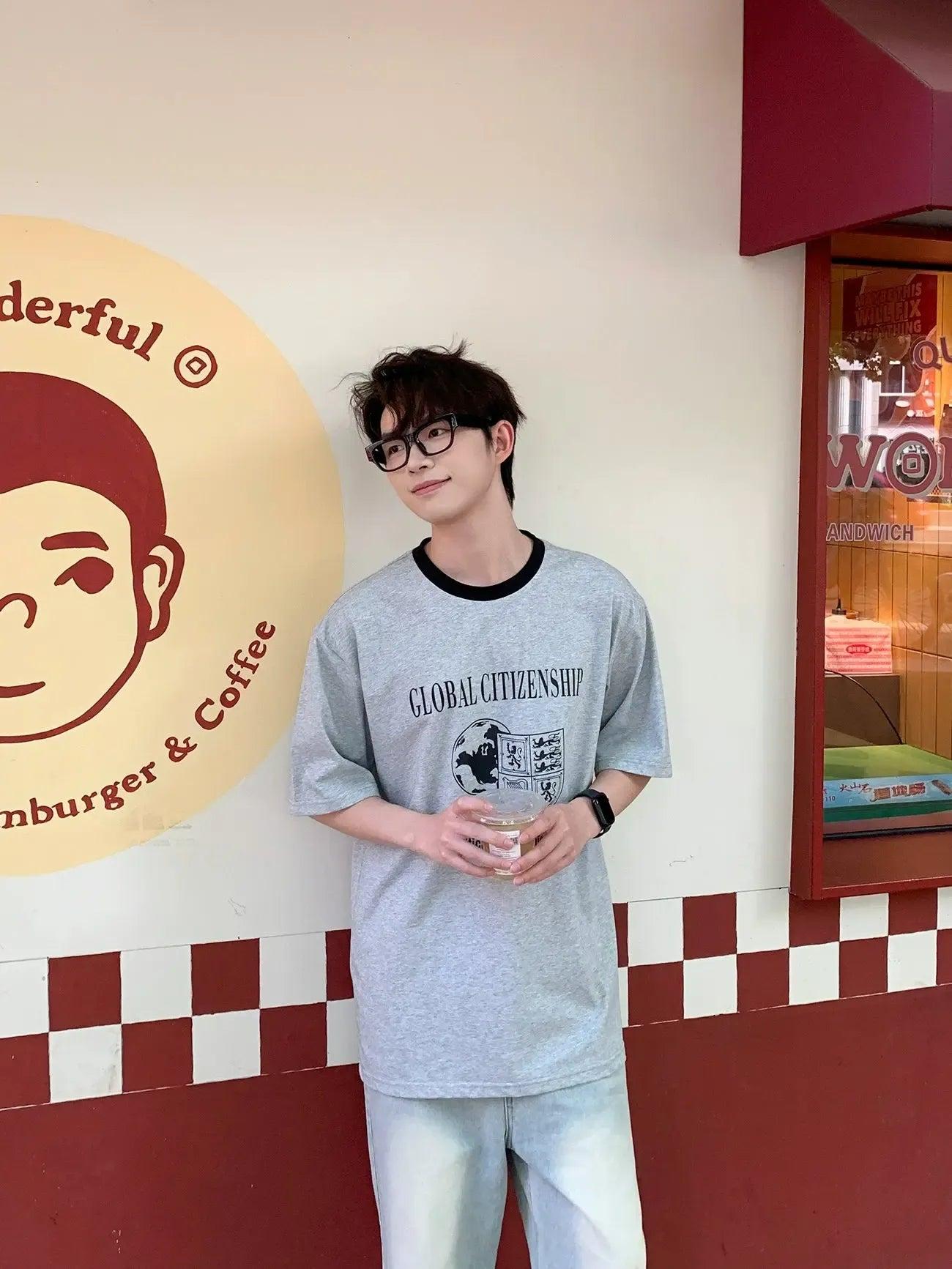 Zhou Graphic Print S/S T-Shirt-korean-fashion-T-Shirt-Zhou's Closet-OH Garments