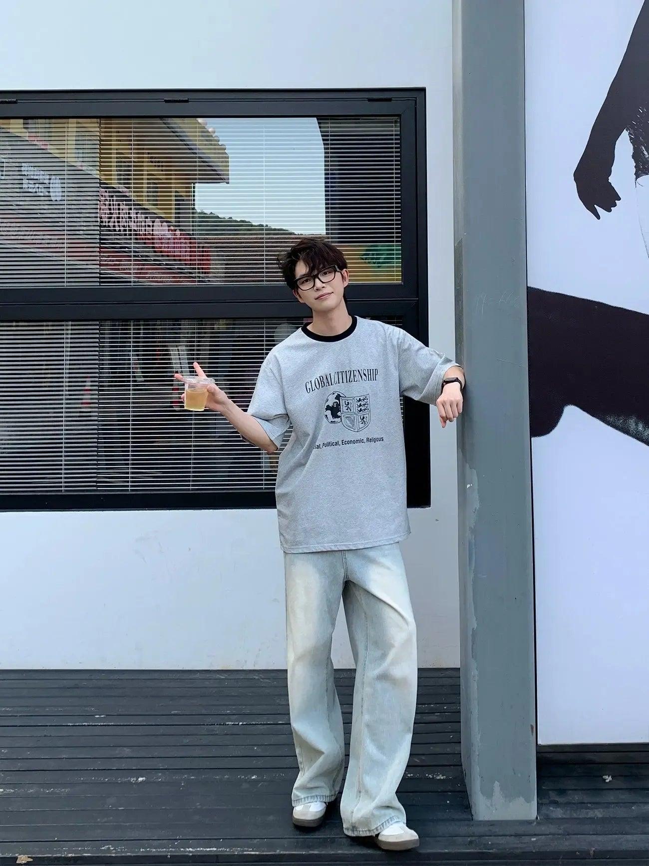 Zhou Graphic Print S/S T-Shirt-korean-fashion-T-Shirt-Zhou's Closet-OH Garments