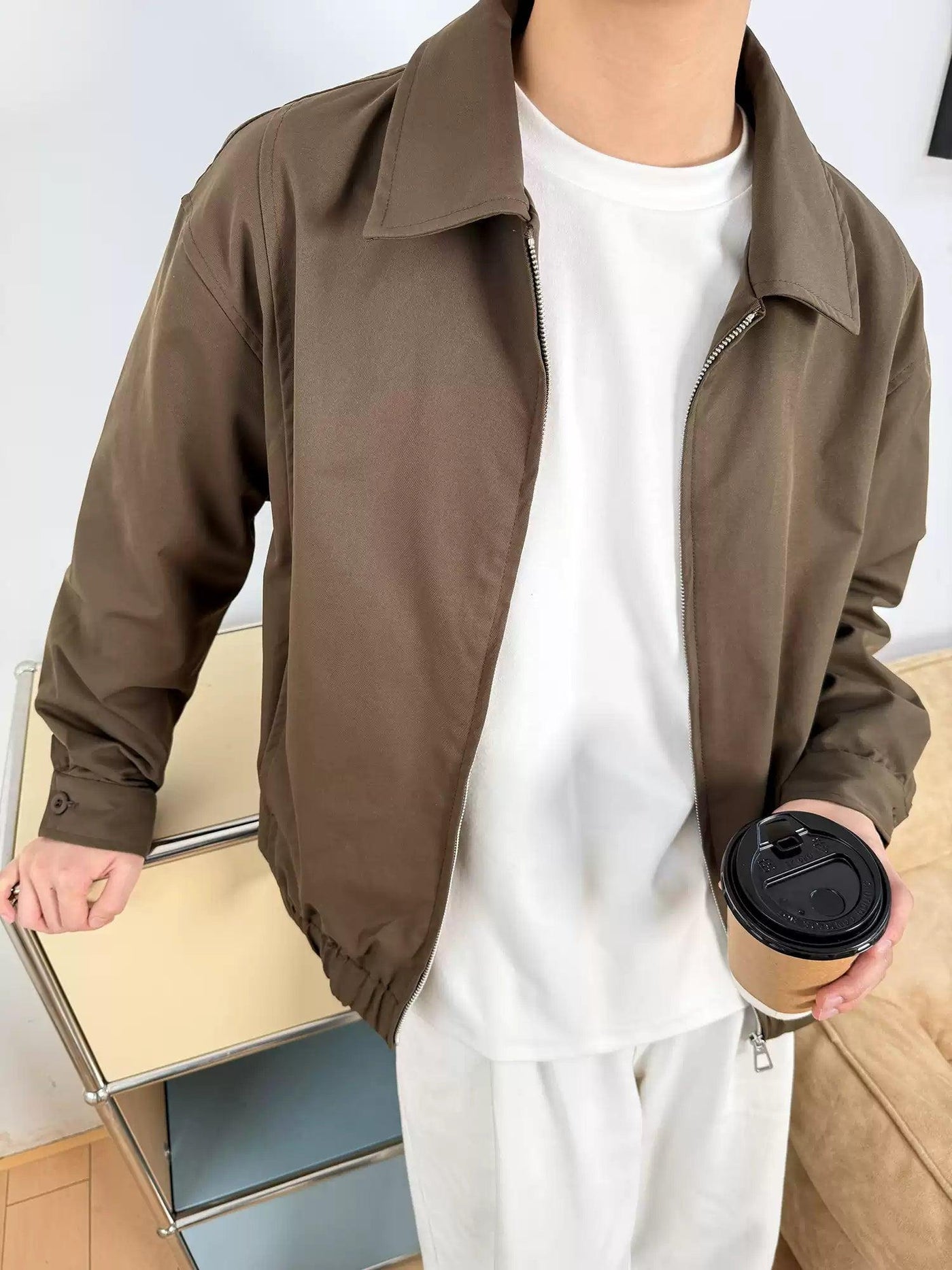 Zhou Harrington Full-Zip Jacket-korean-fashion-Jacket-Zhou's Closet-OH Garments