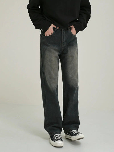 Zhou Hazy Smoke Straight Jeans-korean-fashion-Jeans-Zhou's Closet-OH Garments