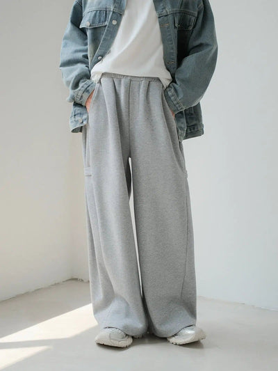 Zhou Heavy Pocket Wide Sweatpants-korean-fashion-Pants-Zhou's Closet-OH Garments