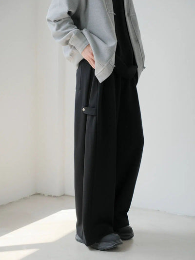 Zhou Heavy Pocket Wide Sweatpants-korean-fashion-Pants-Zhou's Closet-OH Garments