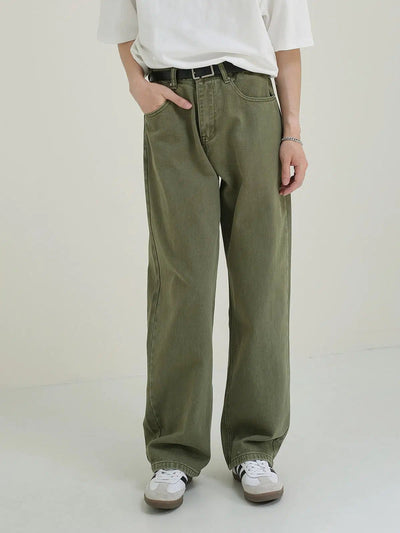 Zhou Heavy Washed Straight Jeans-korean-fashion-Jeans-Zhou's Closet-OH Garments