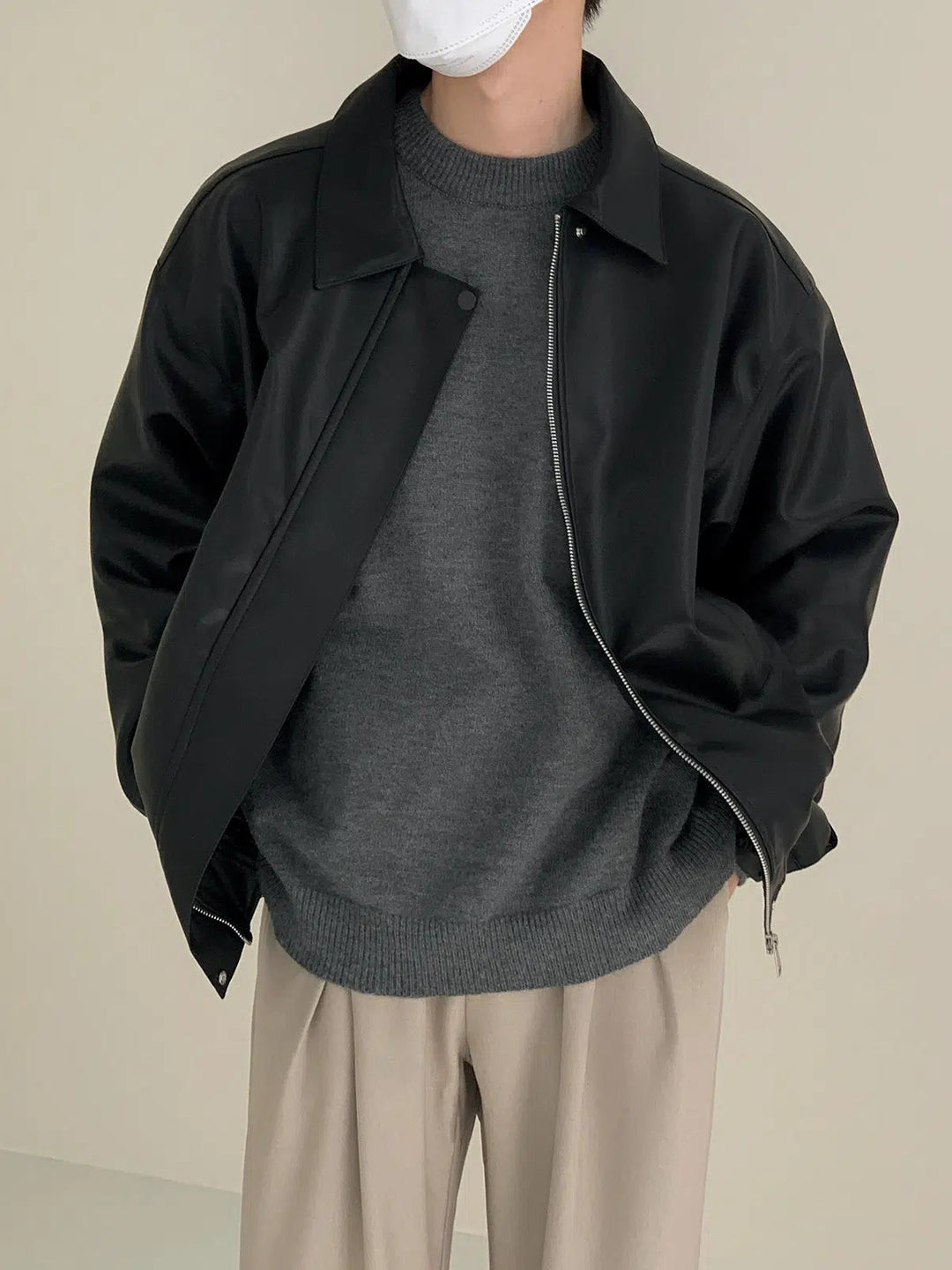 leather shirt jacket | OHOTORO