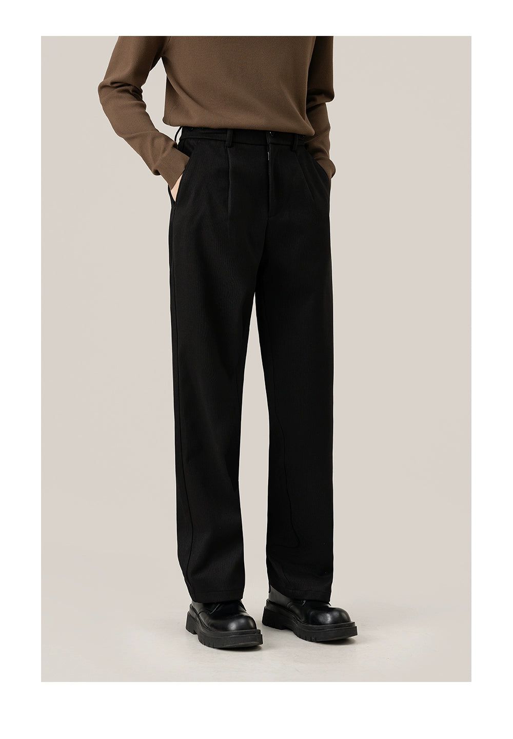 Zhou High Waist Bootcut Trousers-korean-fashion-Trousers-Zhou's Closet-OH Garments