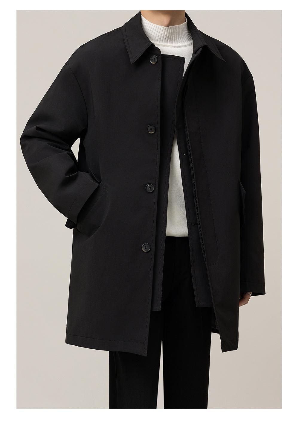 Zhou Huge Buttons Versatile Overcoat-korean-fashion-Long Coat-Zhou's Closet-OH Garments