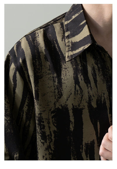 Zhou Ink Splash Detail Shirt-korean-fashion-Shirt-Zhou's Closet-OH Garments