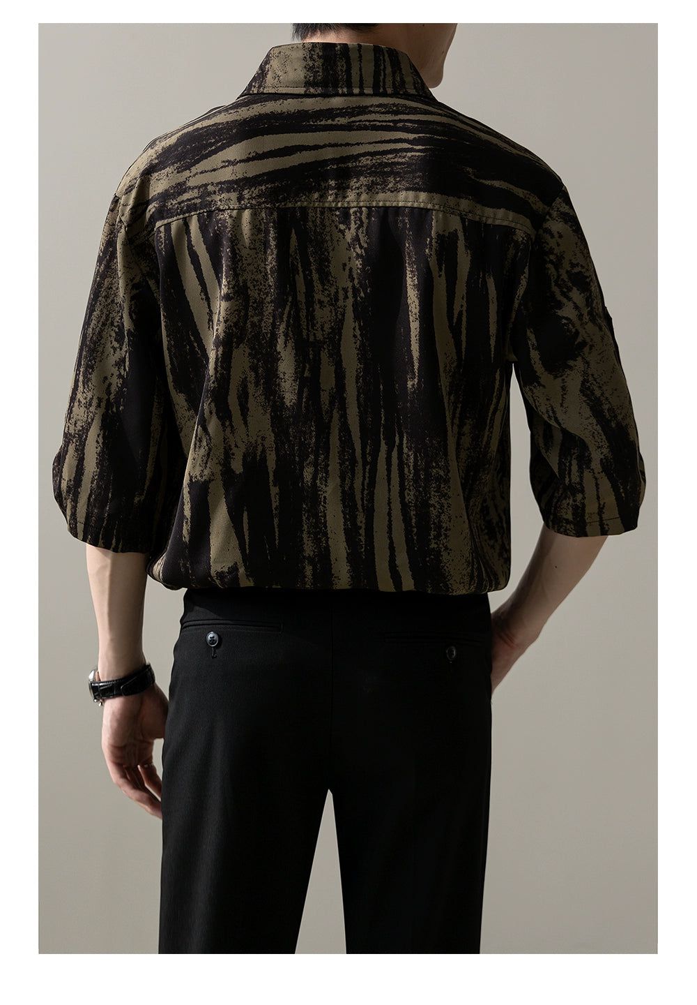 Zhou Ink Splash Detail Shirt-korean-fashion-Shirt-Zhou's Closet-OH Garments