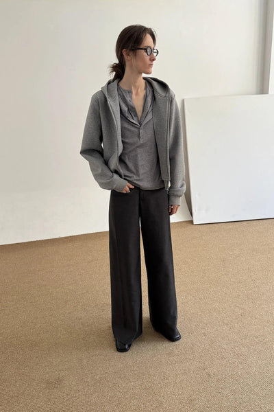 Zhou Kangaroo Pocket Zip-Up Hoodie-korean-fashion-Hoodie-Zhou's Closet-OH Garments