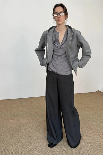 Zhou Kangaroo Pocket Zip-Up Hoodie-korean-fashion-Hoodie-Zhou's Closet-OH Garments