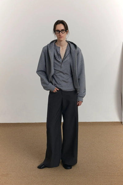 Zhou Kangaroo Pocket Zip-Up Hoodie-korean-fashion-Hoodie-Zhou's Closet-OH Garments