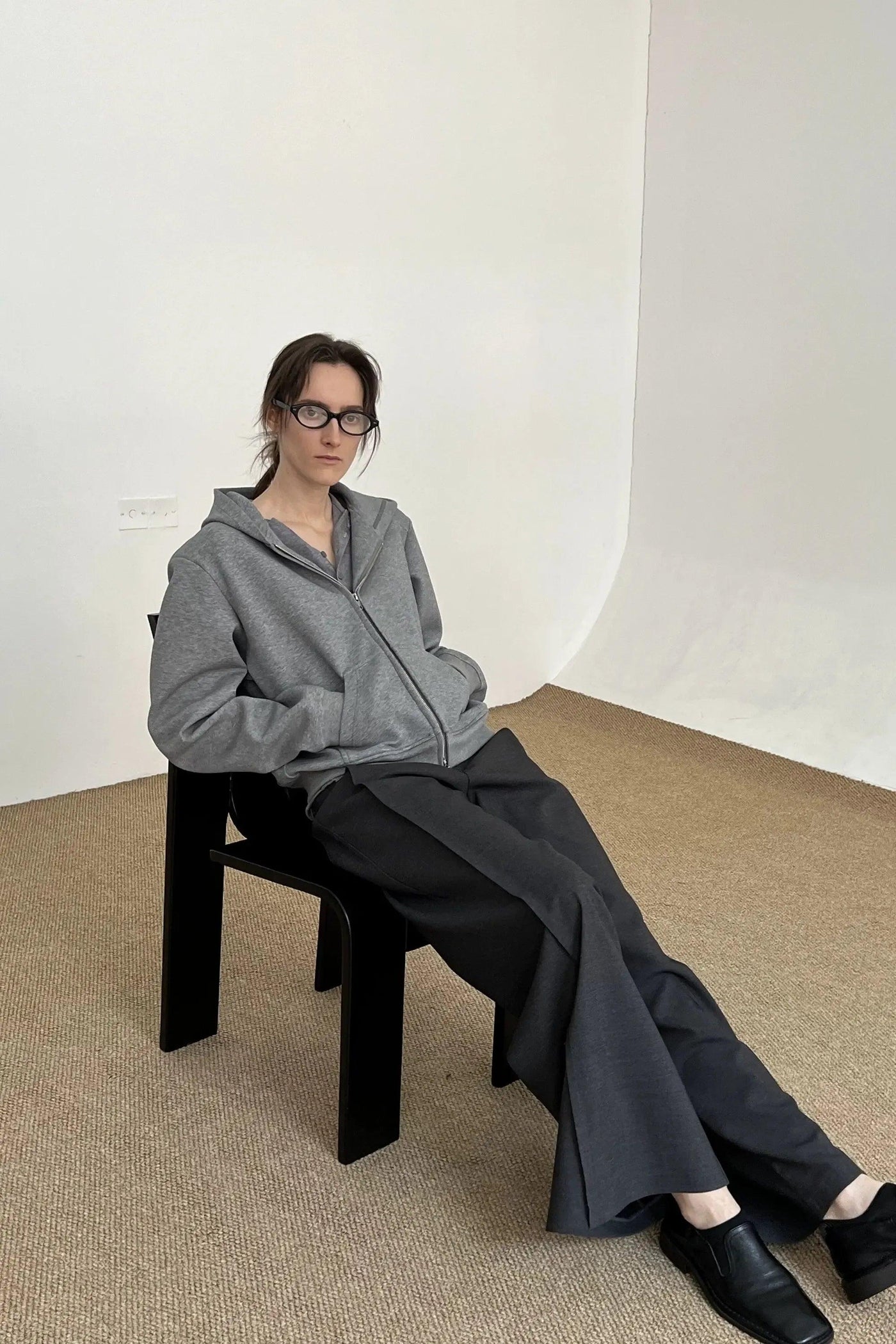 Zhou Kangaroo Pocket Zip-Up Hoodie-korean-fashion-Hoodie-Zhou's Closet-OH Garments