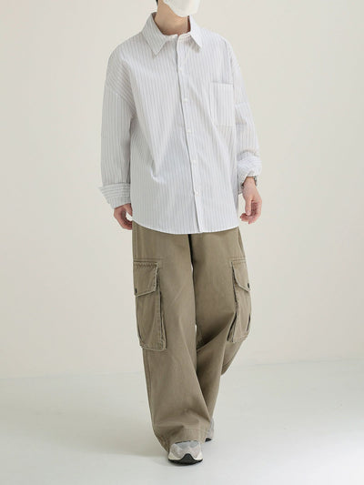 Zhou Light Colored Stripes Shirt-korean-fashion-Shirt-Zhou's Closet-OH Garments