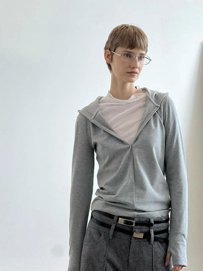 Zhou Lightweight Invisible Zipped Hoodie-korean-fashion-Hoodie-Zhou's Closet-OH Garments