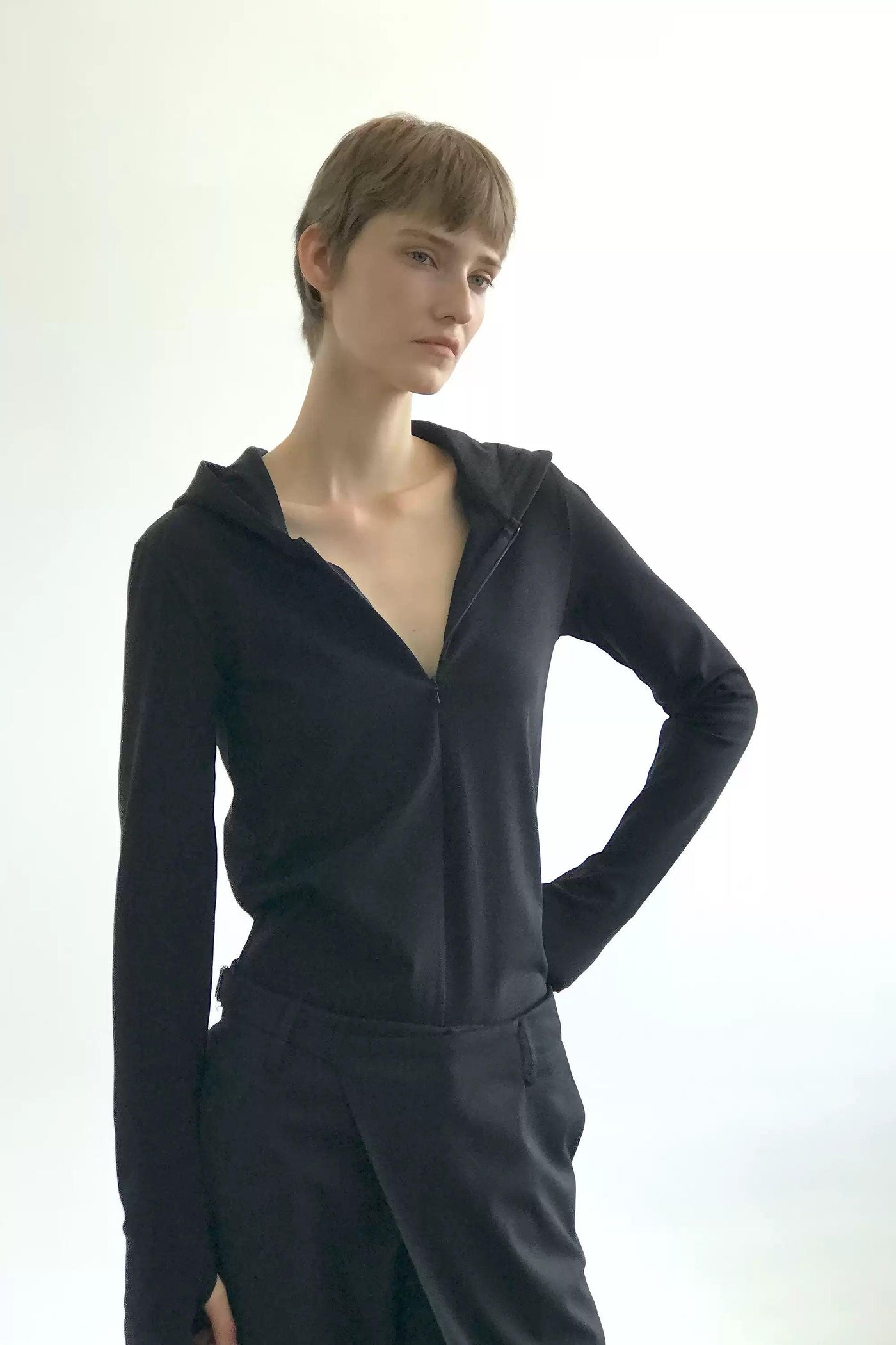 Zhou Lightweight Invisible Zipped Hoodie-korean-fashion-Hoodie-Zhou's Closet-OH Garments