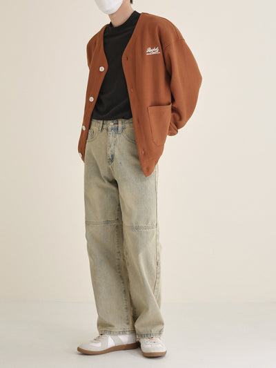 Zhou Line Sitch Faded Jeans-korean-fashion-Jeans-Zhou's Closet-OH Garments
