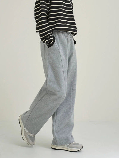Zhou Lines Detail Drawstring Sweatpants-korean-fashion-Pants-Zhou's Closet-OH Garments