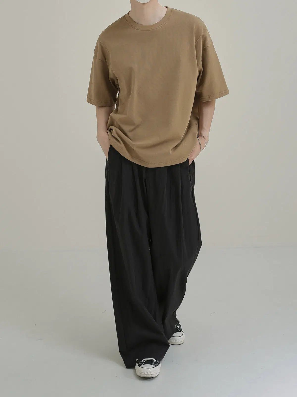 Zhou Loose Arms Basic T-Shirt-korean-fashion-T-Shirt-Zhou's Closet-OH Garments