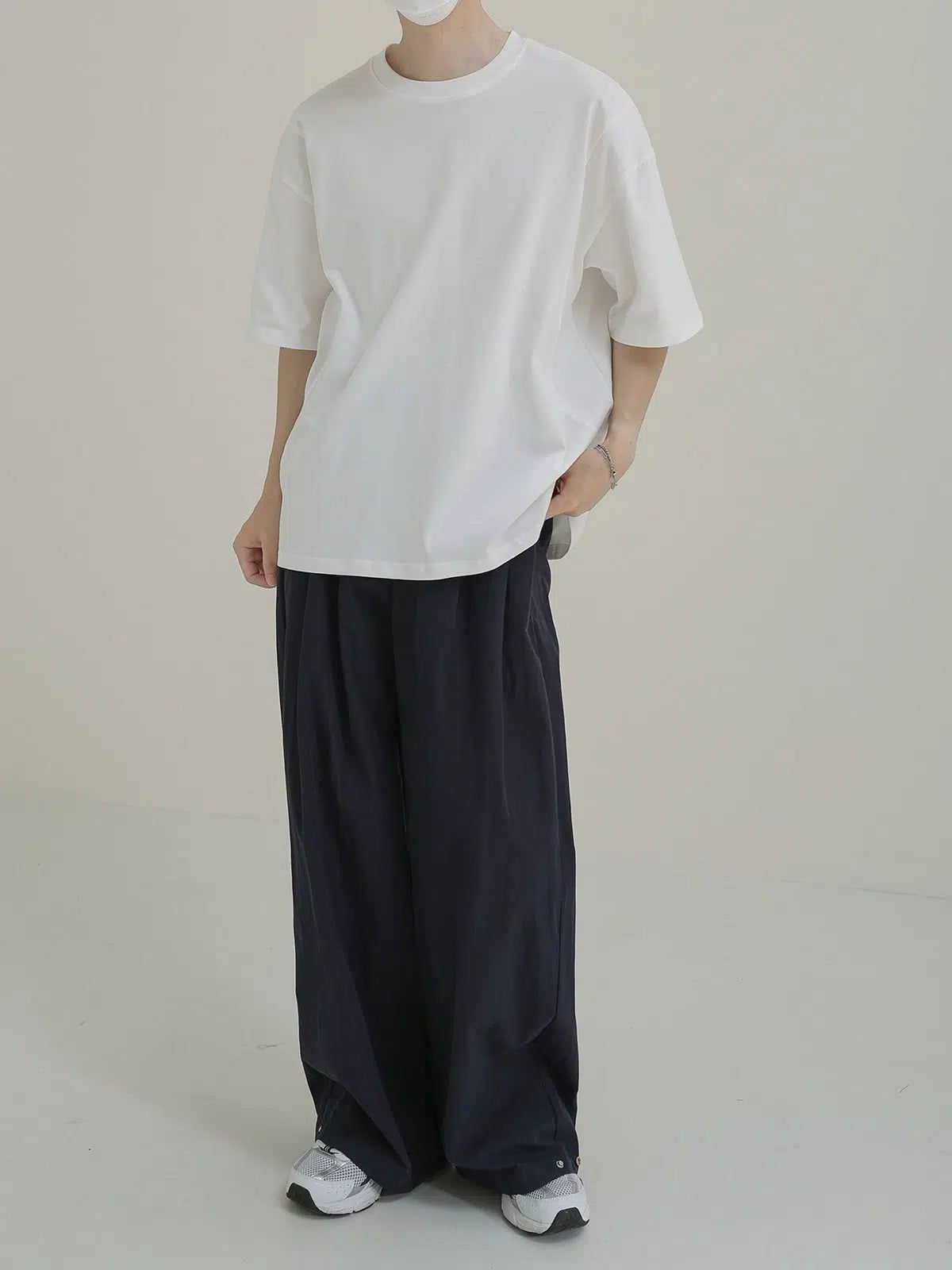 Zhou Loose Arms Basic T-Shirt-korean-fashion-T-Shirt-Zhou's Closet-OH Garments