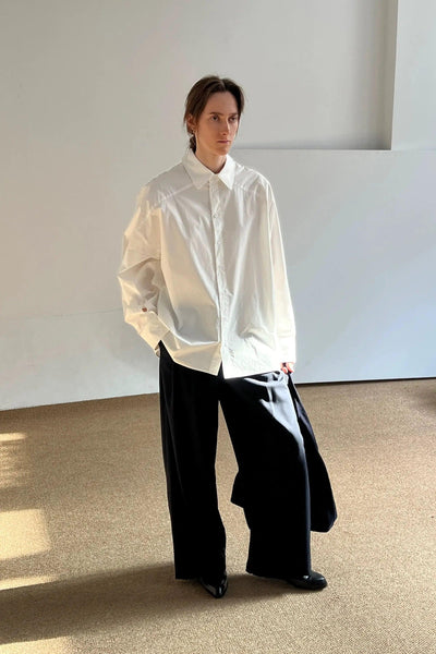 Zhou Loose Cut Solid Color Shirt-korean-fashion-Shirt-Zhou's Closet-OH Garments