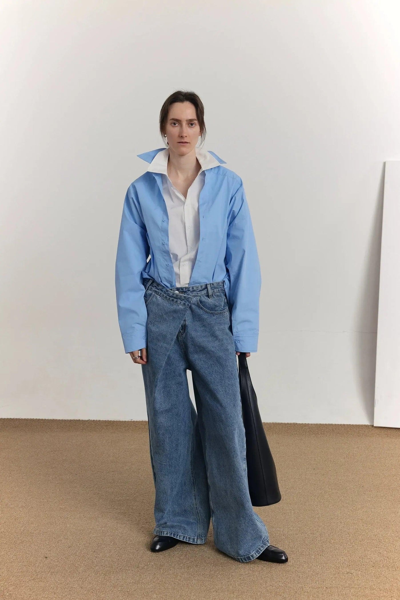 Zhou Loose Cut Solid Color Shirt-korean-fashion-Shirt-Zhou's Closet-OH Garments