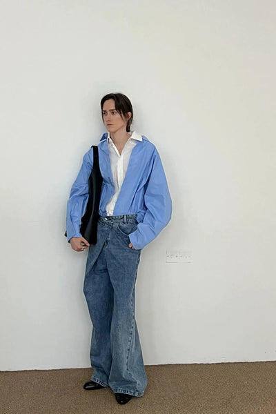 Zhou Loose Cut Solid Color Shirt-korean-fashion-Shirt-Zhou's Closet-OH Garments