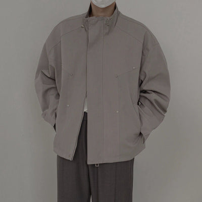 Zhou Loose Fit Workwear Jacket-korean-fashion-Jacket-Zhou's Closet-OH Garments